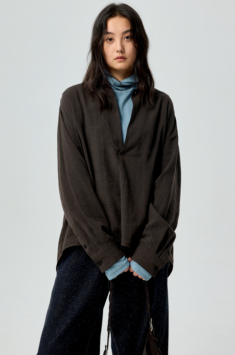 SIMPLE PROJECT RAMIE CHEVRON SHIRT