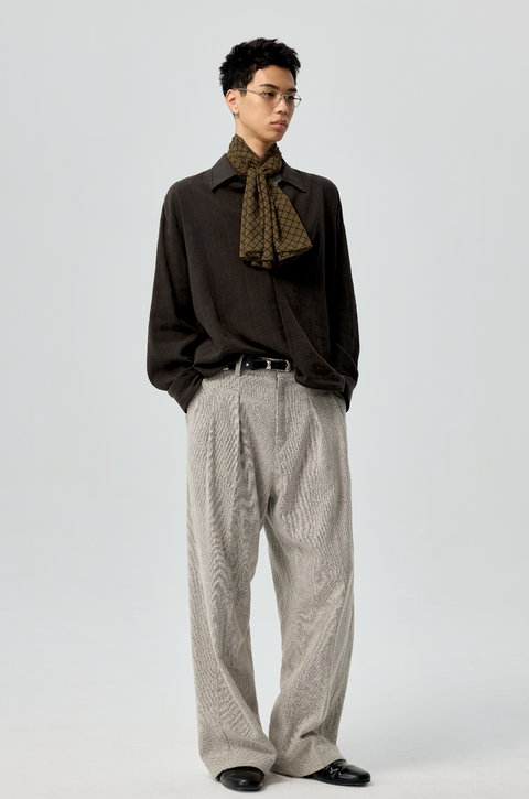 SIMPLE PROJECT RAMIE CHEVRON SHIRT