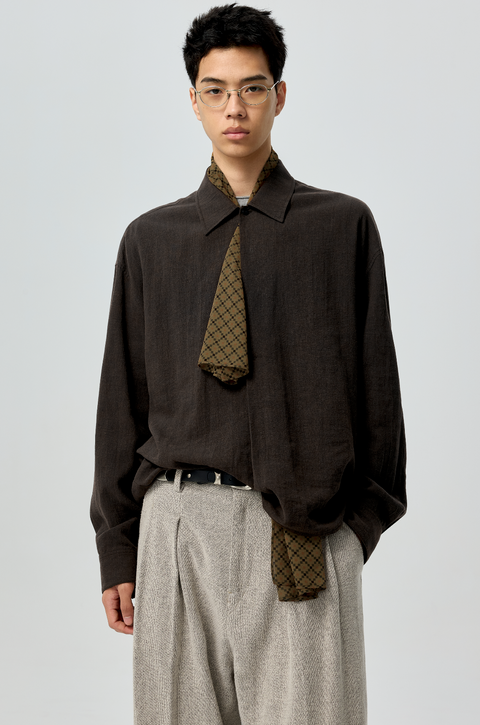 SIMPLE PROJECT RAMIE CHEVRON SHIRT