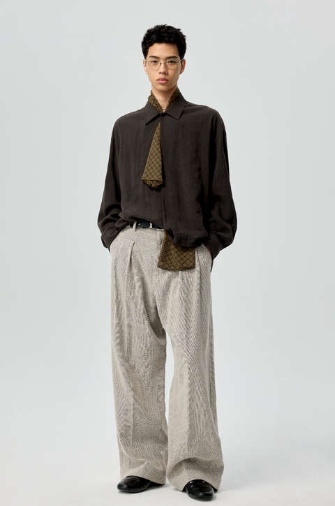 SIMPLE PROJECT RAMIE CHEVRON SHIRT