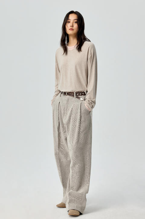 SIMPLE PROJECT PANELED CREW T-SHIRT