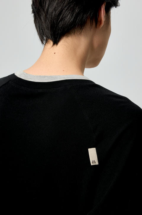 SIMPLE PROJECT PANELED CREW T-SHIRT