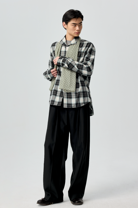 SIMPLE PROJECT OMBRÉ CHECK SHIRT