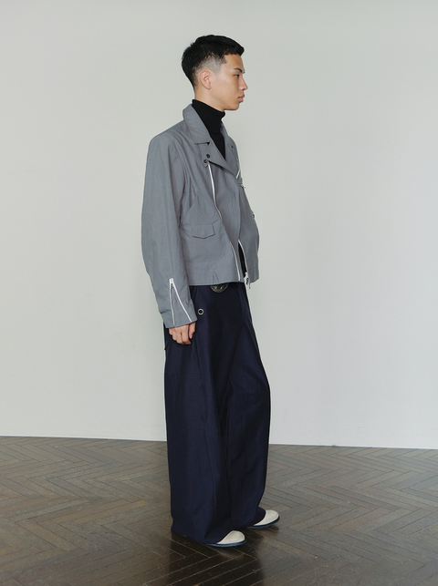 SAIRENSSEI COLORBLOCK BIKER JACKET