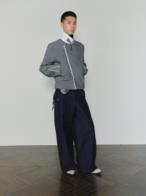 SAIRENSSEI COLORBLOCK BIKER JACKET