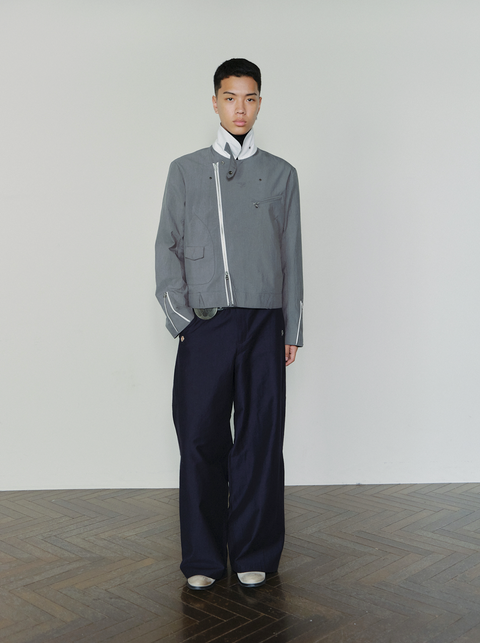 SAIRENSSEI COLORBLOCK BIKER JACKET