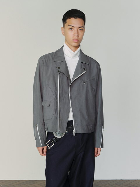 SAIRENSSEI COLORBLOCK BIKER JACKET