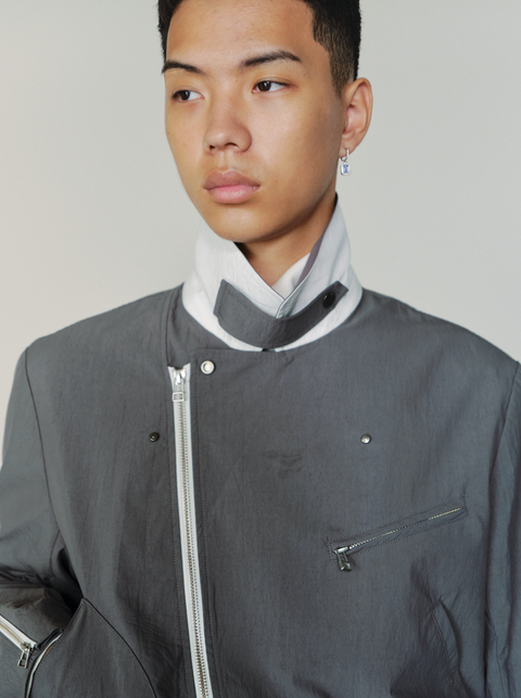 SAIRENSSEI COLORBLOCK BIKER JACKET