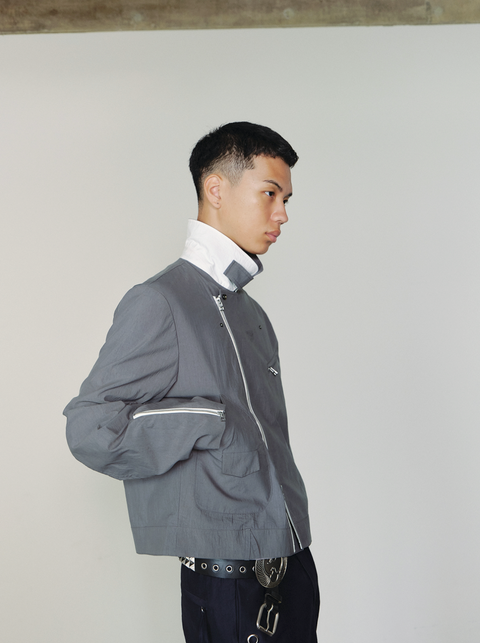 SAIRENSSEI COLORBLOCK BIKER JACKET