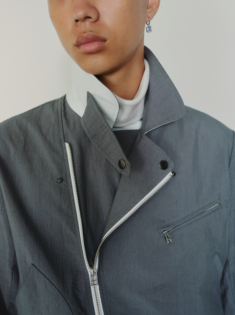 SAIRENSSEI COLORBLOCK BIKER JACKET