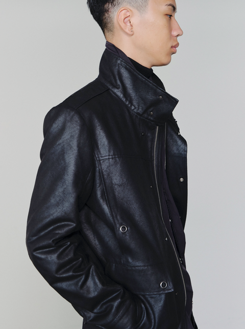 SAIRENSSEI DISTRESSED DRAWSTRING JACKET