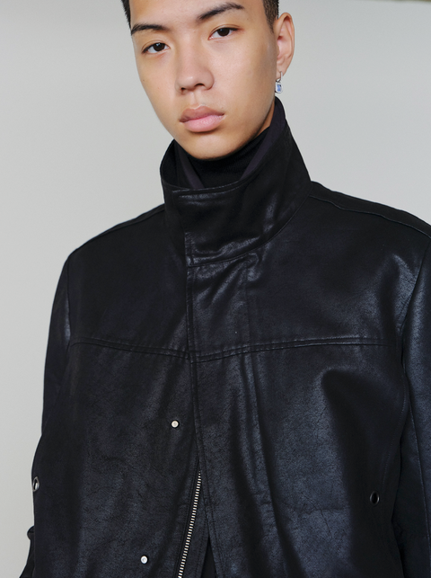 SAIRENSSEI DISTRESSED DRAWSTRING JACKET