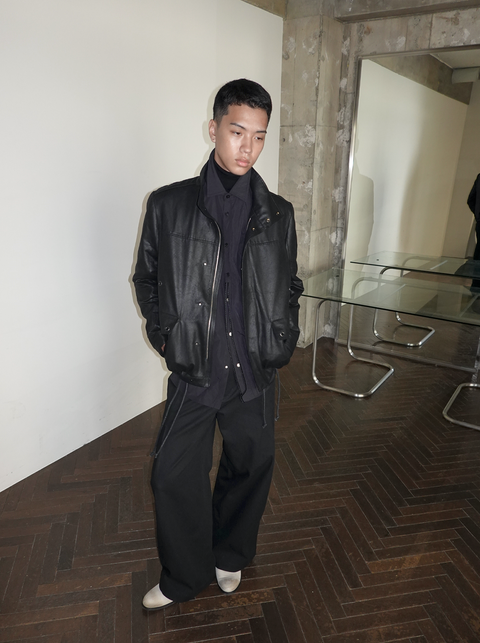 SAIRENSSEI DISTRESSED DRAWSTRING JACKET