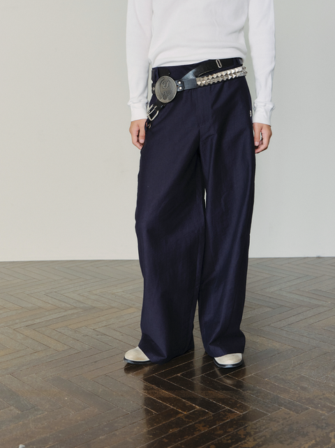 SAIRENSSEI METAL-ACCENTED PANTS