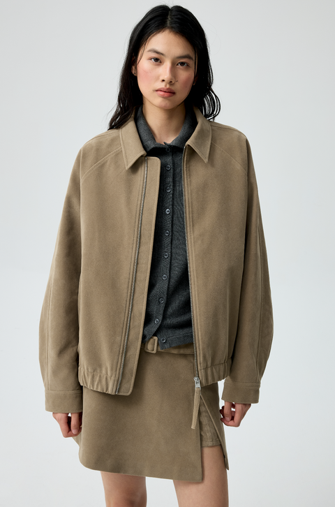 SIMPLE PROJECT SUEDE JACKET