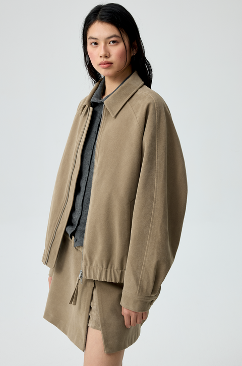 SIMPLE PROJECT SUEDE JACKET