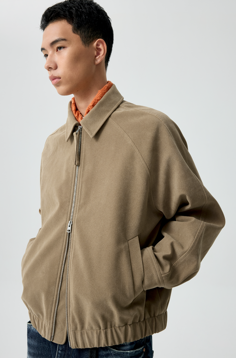 SIMPLE PROJECT SUEDE JACKET