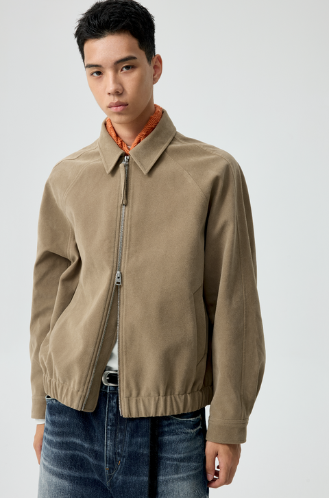 SIMPLE PROJECT SUEDE JACKET