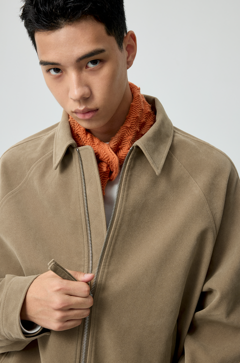 SIMPLE PROJECT SUEDE JACKET