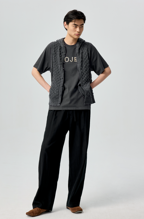 SIMPLE PROJECT "PINEAPPLE" HOODED VEST