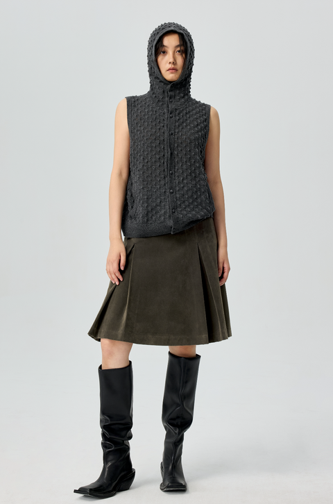 SIMPLE PROJECT "PINEAPPLE" HOODED VEST