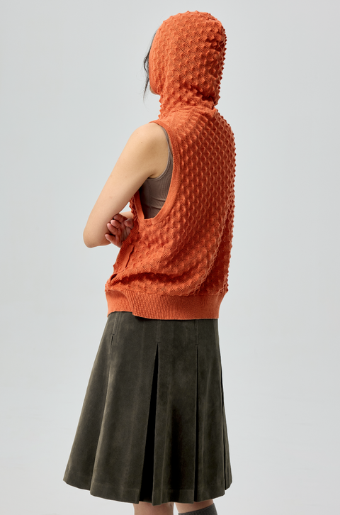 SIMPLE PROJECT "PINEAPPLE" HOODED VEST
