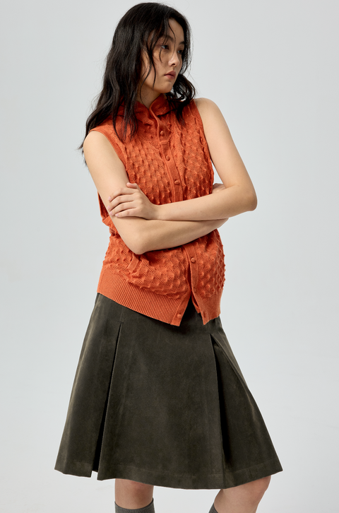 SIMPLE PROJECT "PINEAPPLE" HOODED VEST