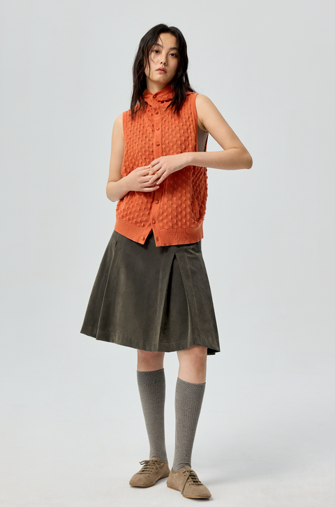 SIMPLE PROJECT "PINEAPPLE" HOODED VEST