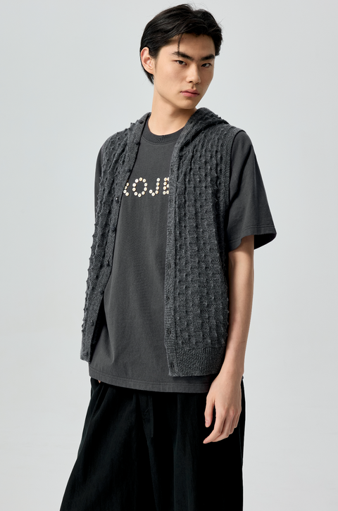 SIMPLE PROJECT "PINEAPPLE" HOODED VEST