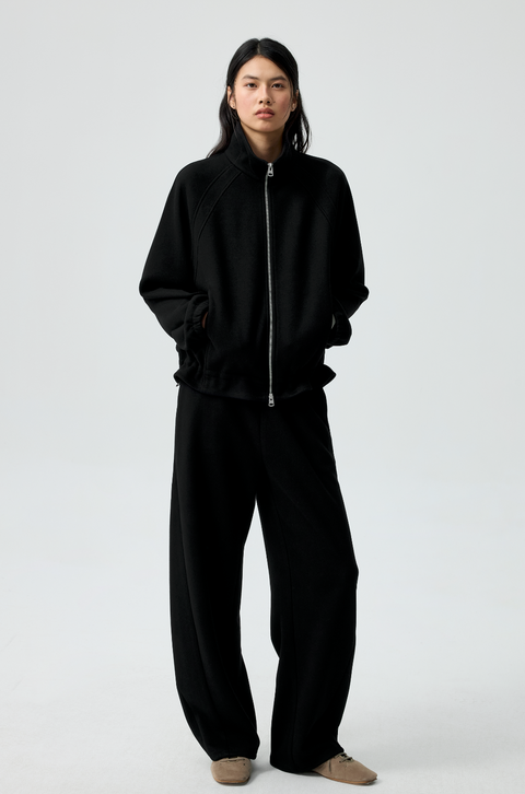 SIMPLE PROJECT RUFFLED HOODIE