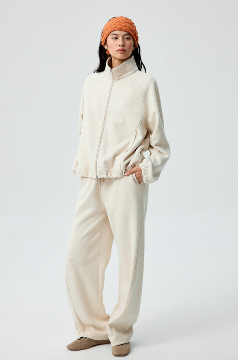 SIMPLE PROJECT RUFFLED HOODIE