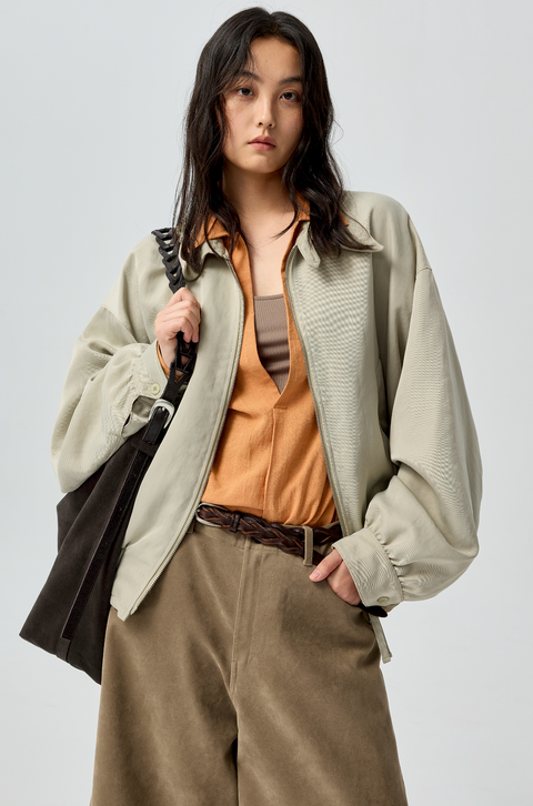 SIMPLE PROJECT BELTED SUEDE TOTE