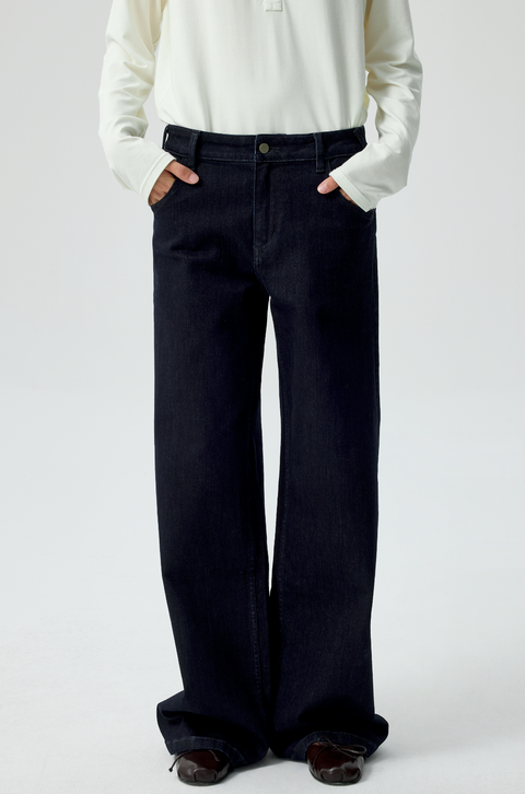 SIMPLE PROJECT BLUE STRAIGHT FIT JEANS