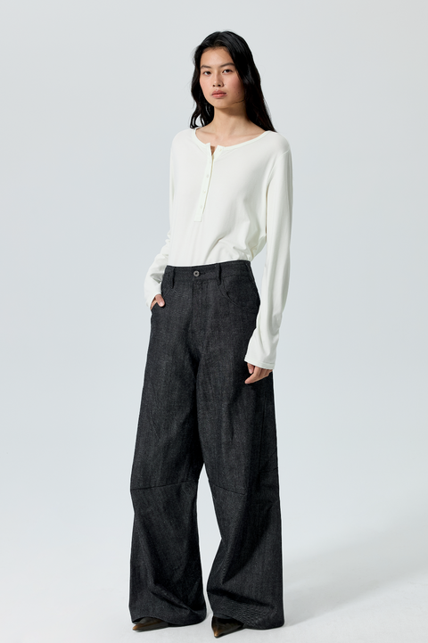 SIMPLE PROJECT SELVEDGE 3D-CUT JEANS