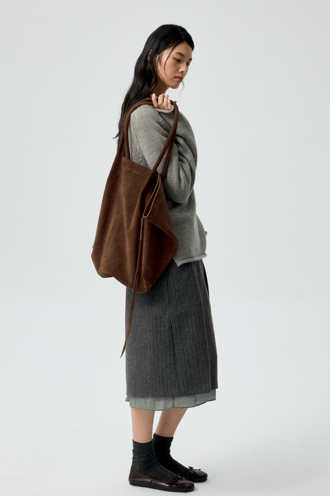 SIMPLE PROJECT SLOUCHY SUEDE TOTE