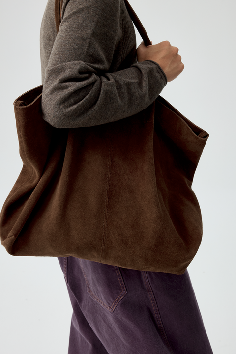 SIMPLE PROJECT SLOUCHY SUEDE TOTE