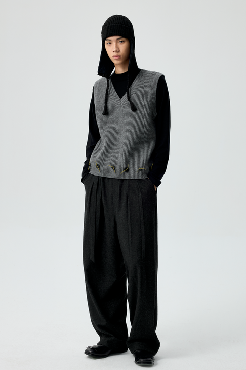 SIMPLE PROJECT RUFFLED TROUSERS