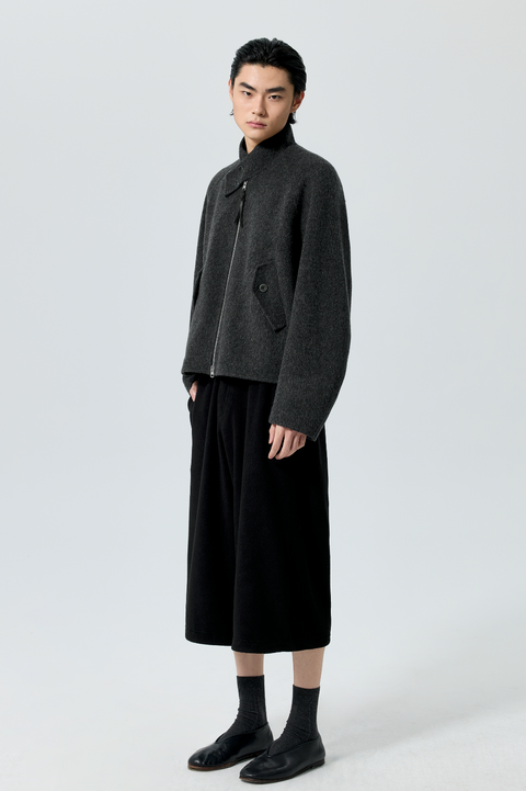 SIMPLE PROJECT WOOL HARRINGTON JACKET