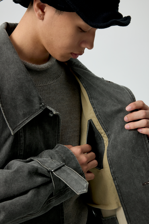 SIMPLE PROJECT COATED COAT