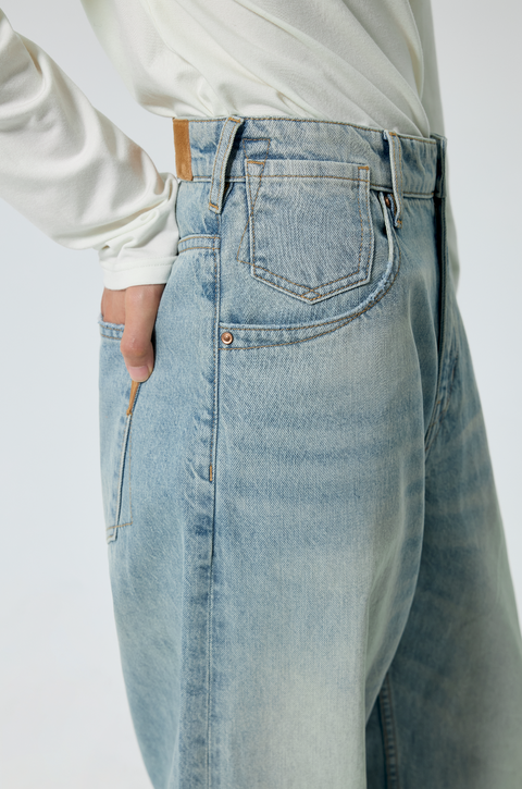 SIMPLE PROJECT KAIHARA WASHED JEANS