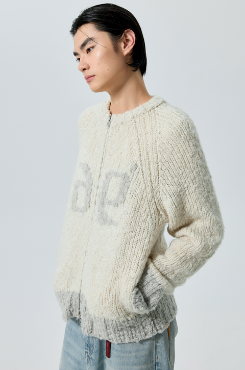 SIMPLE PROJECT COLOR-BLOCK CARDIGAN