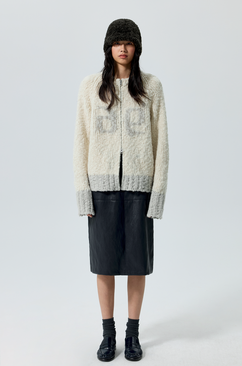 SIMPLE PROJECT COLOR-BLOCK CARDIGAN