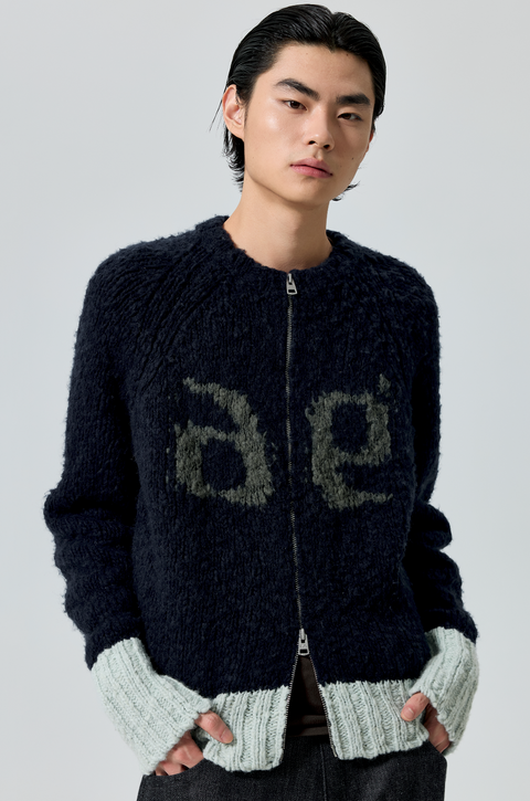 SIMPLE PROJECT COLOR-BLOCK CARDIGAN