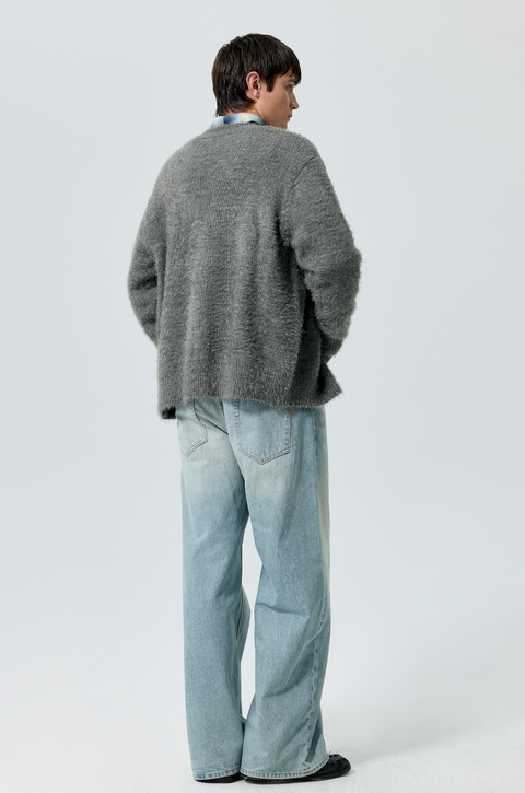 SIMPLE PROJECT BRUSHED STYLE CARDIGAN