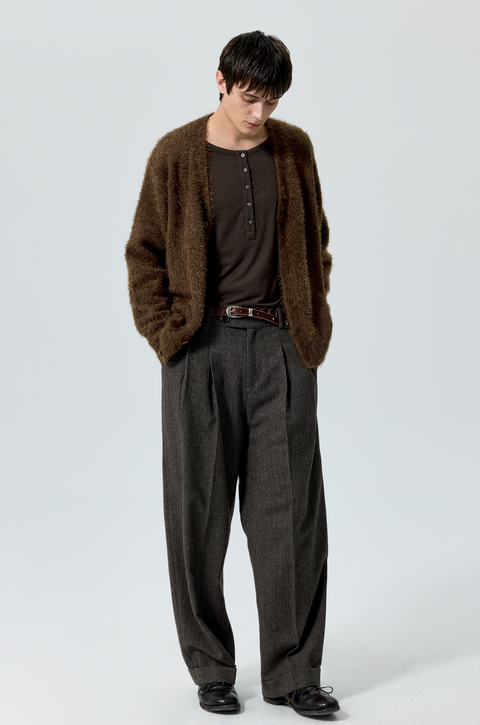 SIMPLE PROJECT BRUSHED STYLE CARDIGAN