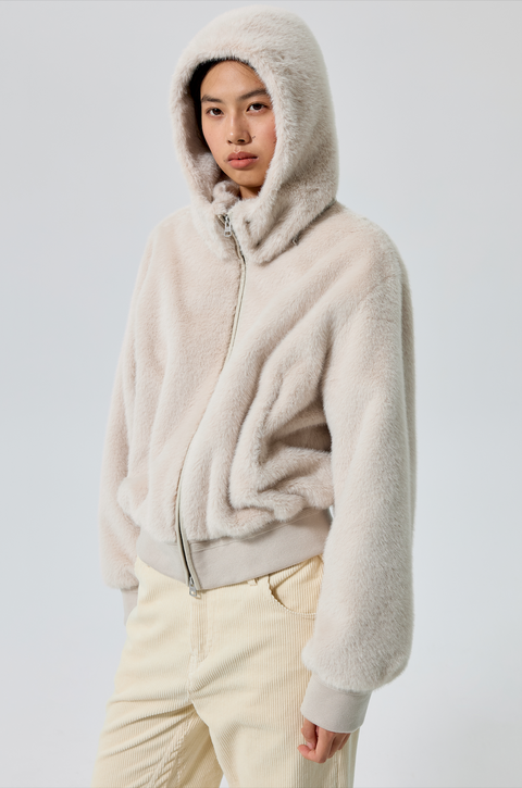 SIMPLE PROJECT DETACHABLE FUR COAT