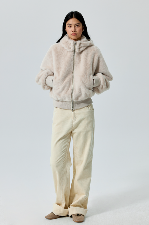 SIMPLE PROJECT DETACHABLE FUR COAT