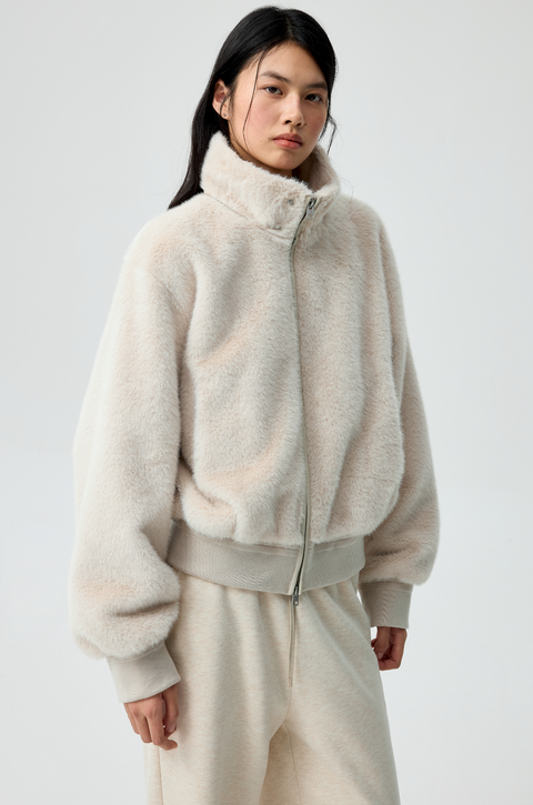 SIMPLE PROJECT DETACHABLE FUR COAT