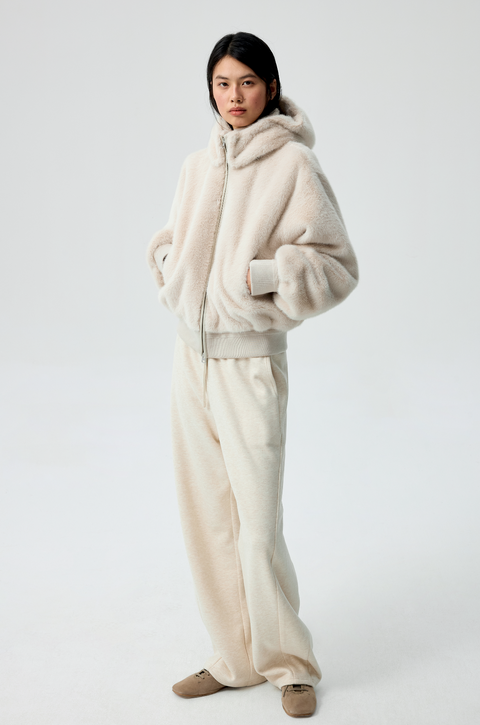 SIMPLE PROJECT DETACHABLE FUR COAT