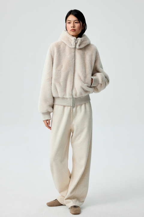 SIMPLE PROJECT DETACHABLE FUR COAT